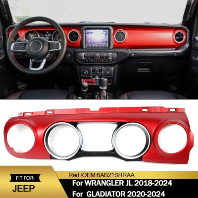 Rubicon Driver Dash Trim Strip Left Side For 2018-24 Jeep Wrangler JL Gladiator Foto 1 de 4