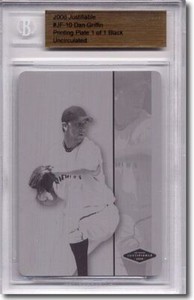 2006 Dan Griffin Rookie Printing Press Plate RC B G S 1/1