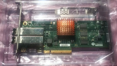 CHELSIO T420-CR 46M2239 110-1159-40 10Gb/s NIC w/BOTH BRACKETS SFP+ TRANCEIVERS - Image 1 of 4