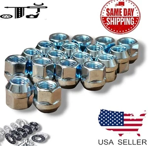 20Pc Chrome M14x1.5 Open End Lug Nut 3/4" Hex Fit Dodge Durango Ram1500 &More - Picture 1 of 4