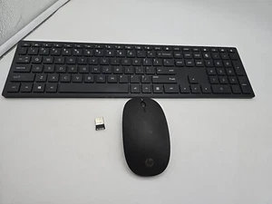 HP Keyboard & Mousse Kit 928925-001 RB - Black Wireless SWI + BRI COMPLETE - Picture 1 of 6