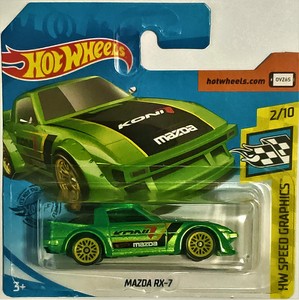 2019 HOT WHEELS SPEED GRAPHICS 2/10 #167 - MAZDA RX-7 - SHORT CARD