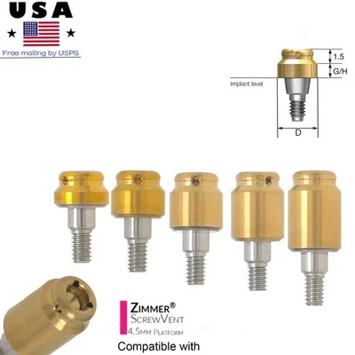 US Zimmer Biohorizons Tapered Internal Hex fits Locator Abutment 4.5mm Platform - Image 1 of 4