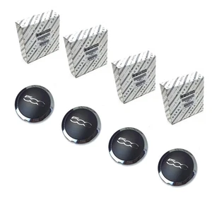 4x Original Fiat Nabendeckel Felgendeckel Radkappe Ø 55 mm 500 500C 51884863  - Picture 1 of 8