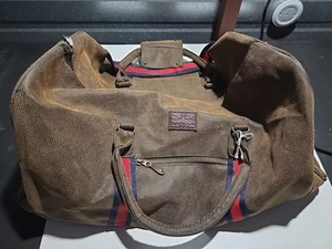Kangol Large Holdall Overnight Bag Brown Faux Leather Big Vintage - Picture 1 of 6