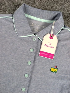 Magnolia Lane Tech Polo Shirt Womens Small Blue Master's Augusta Golf NWT - Picture 1 of 10