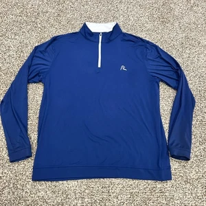 Pullover Rhoback Cuarto Cremallera Para Hombre XL Azul Marino Golf Bandera de EE. UU. - Imagen 1 de 7