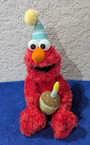 Cupcake iluminado Sesame Street Gund feliz cumpleaños Elmo cantando baile 14" - Imagen 1 de 10