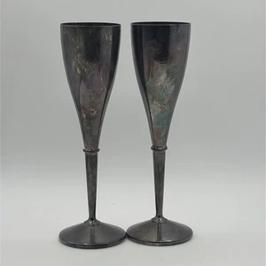 Vintage Lennox Hochzeit versilberte Sektflöten von Kirk Stieff - Bild 1 von 4