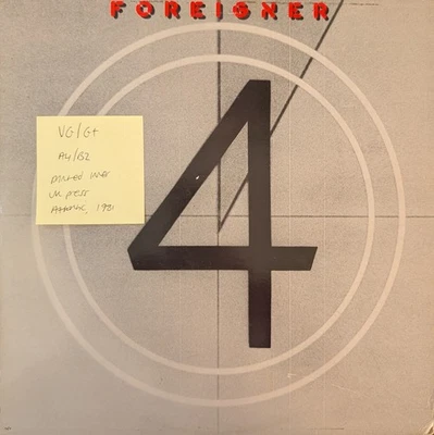 Foreigner 4 Vinyl Record VG/G+ K50796 1981 Foto 1 de 2