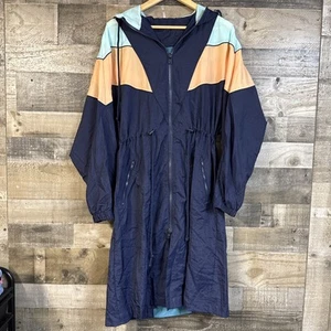 Free People Women’s Clothes SZ Medium Long Full Zip Trench Windbreaker Jacket - Picture 1 of 11