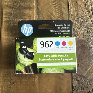 NOWE Oryginalne wkłady atramentowe żółte HP 962 Cyan Purgenta 3YP00AN OEM Exp 2026 - Zdjęcie 1 z 5