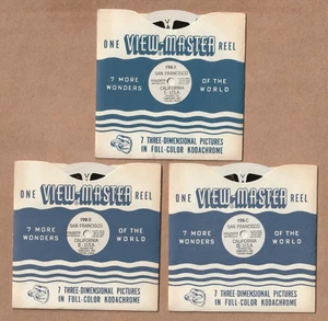 Set of three vintage View-Master reels San Francisco, California 1954 - Picture 1 of 1