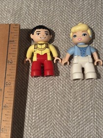 Lego Duplo CINDERELLA & PRINCE CHARMING Minifigures From Set 6154 Disney