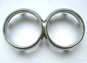 MINI Twin Cup Holder Trim Ring OEM Cooper One / S R50 R52 R53 - CHROME - 7127915 - Picture 1 of 3