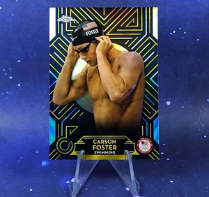 Carson Foster Athlete Nouveau SSP 2024 Topps Chrome Olympic Swimming Team USA - Bild 1 von 13
