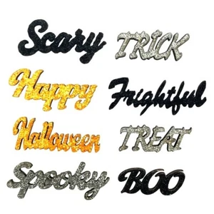 Halloween Sentimientos Brillantes - Botones Inoria Brillo Palabras Artesanales Chatarra SEN104 - Imagen 1 de 2