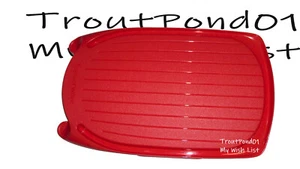 Tupperware Cutting Board Cut N Drain Red Heavy Duty Plastic 16 x 9 1/4 Inch New - Picture 1 of 2