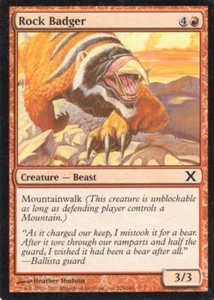 1X ROCK BADGER RED 10TH TENTH EDITION MTG MAGIC HP X1 (yourdeckbuilder) - Picture 1 of 1