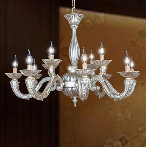 Lampadario 12 luci in ottone di fusione artistica classico contemporaneo - Picture 1 of 2