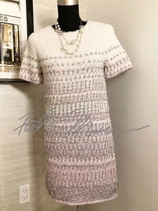 100% Authentic CHANEL 18S Lilac/Pink/Silver Cashmere Summer Dress SZ34 - Picture 1 of 19