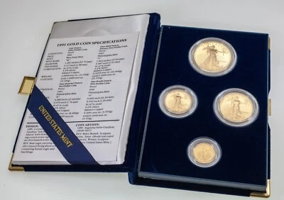 1991 Gold American Eagle Proof Set w/ OGP and CoA 1.85 Oz. - Image 1 of 4