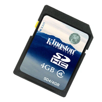 Kingston 4GB SD SDHC Speicher karte Klasse4 Standard Secure Digital C4 f. Kamera - Image 1 of 4
