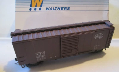 Walthers HO Scale NYC 40' Plug Door Box Car #180361 KDs & Metal Wheels 932 3701 - Image 1 of 4