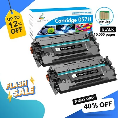 2 Pack Toner 057 Compatible With Canon 057H ImageCLASS MF445dw LBP227dw MF449dw - Image 1 of 4