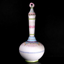 Jean Gille French Porcelain Bottle Vase and Cover Biscuit Exhibition Piece 1850