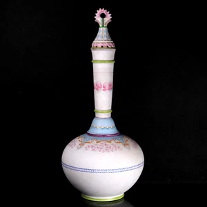 Jean Gille French Porcelain Bottle Vase and Cover Biscuit Exhibition Piece 1850 - Picture 1 of 16