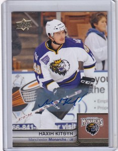 2014-15 UPPER DECK AHL MAXIM KITSYN AUTOGRAPH
