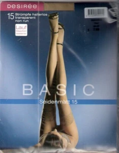 DESIREE - Seidenmatt 15 - halterlose Strümpfe Gr. I - III schwarz, haut - Bild 1 von 1