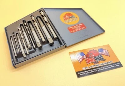 Drill Hog® 10 Pc Left Hand Drill Bits Plus Screw Extractors Lifetime Warranty  - Image 1 of 4