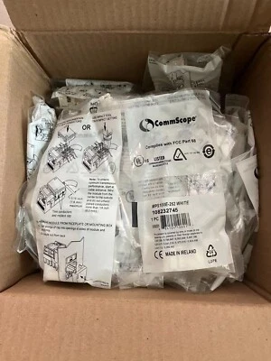 lot 50 Systimax Commscope 108232745 MPS100E-262 white cat5e Jack Free shipping！ - Image 1 of 4