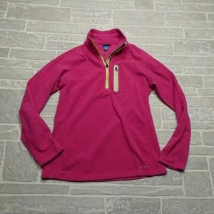 Eddie Bauer First Ascent Jacket Womens Medium Pink 1/4 Zip Micro Fleece Light - Picture 1 of 9