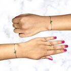 Handmade Friendship Promise Bracelet Natural Emerald Green Stone