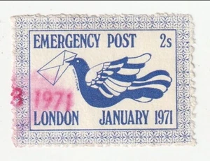 Great Britain - London Emergency Post 2/- label 1971 - Picture 1 of 1