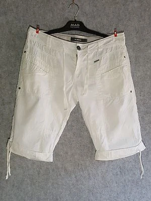 Pantaloni Pinocchietti Bermuda Donna Bianco Blend She Taglia 40 (Veste Tg 42-44) - Imagen 1 de 4