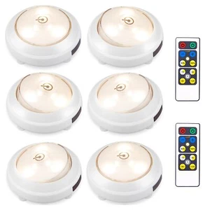 Wireless LED Puck Light Battery Operated Mini Under Cabinet Light with Remote... - Picture 1 of 7