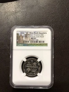 First “W” Mint Mark Quarter 2019 “W” San Antonio 25C NGC MS67 - Picture 1 of 8