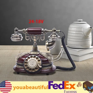 Vintage Telephone Rotary European Victorian 1960s Style Desk Dial Phone - Zdjęcie 1 z 12