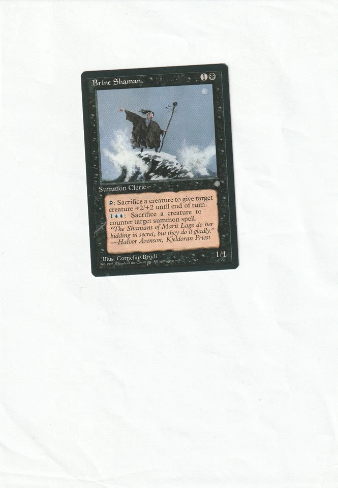 Brine Shaman- Ice Age edition- 1996-Magic TG-NM - Photo 1/1