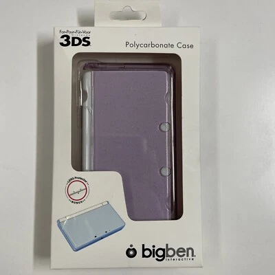 BIG BEN NEUF NEW pochette protection nintendo 3DS case étui pailleté violet transparent