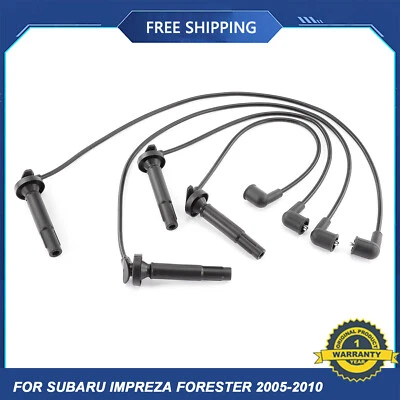 4pcs Spark Plug Wire Sets for Subaru Impreza 2005-2011 Forester Legacy Outback - Imagem 1 de 4