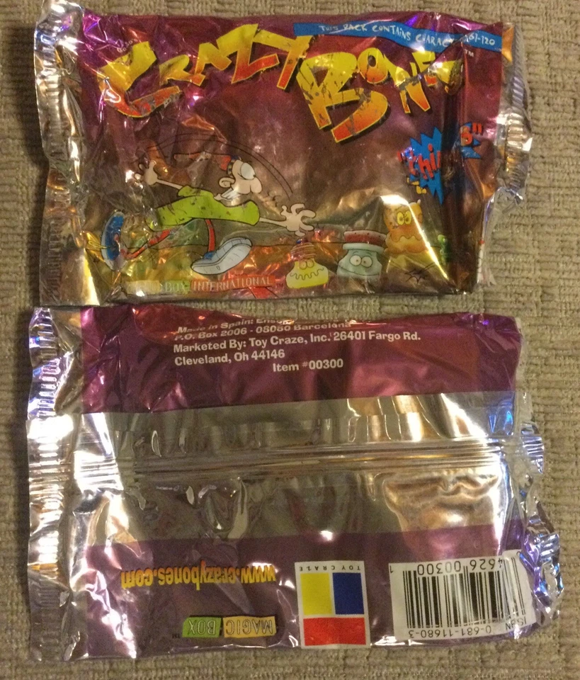 New 2 Lot CRAZY BONES "THINGS"  VERSION  FOIL PACKS - Image 1 of 1