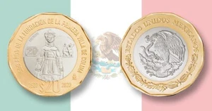 2023  Mexico 20 pesos 500 años FIRST VILLA DE COLIMA Commemorative coin! - Picture 1 of 1