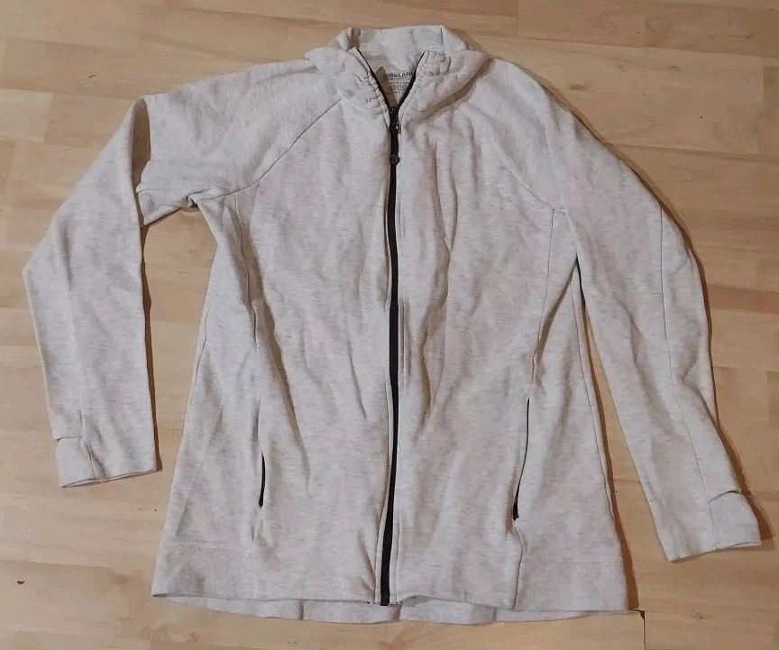 Chaqueta ligera Kirkland Signature para dama activa con cremallera completa, pequeña gris claro Foto 1 de 1