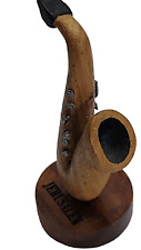 HANDMADE OLIVE WOOD engraved shaped Saxophone QUALITY - JERUSALEM - ISRAEL