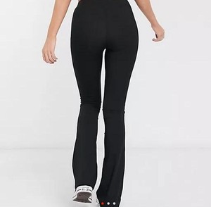 Flared Petites Black Trousers for Women 